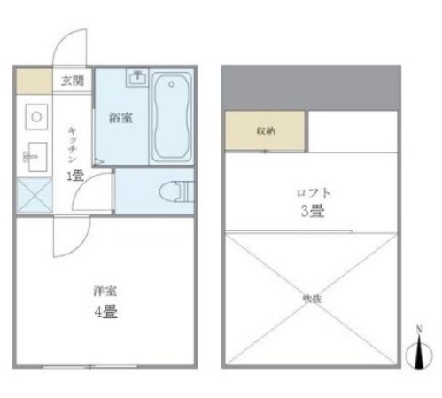 八景舎高円寺南Bの物件間取画像